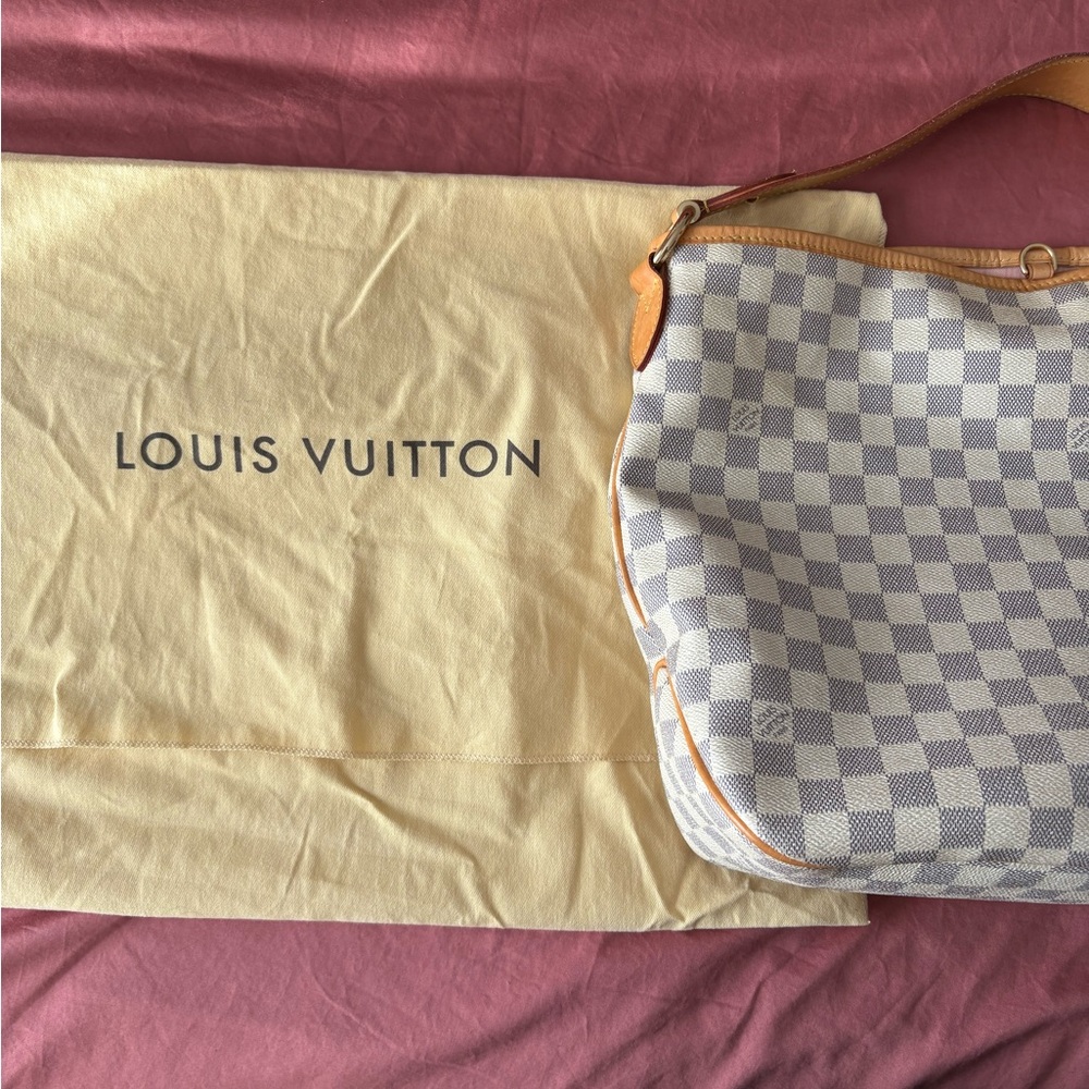 Louis Vuitton Gray and Tan Shoulder Bag with Iconic Design - Picture 2 of 11